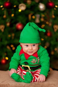 クリスマスの赤ちゃんの衣装